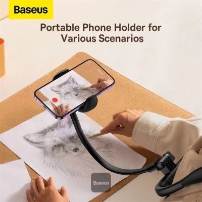 Baseus Comfort Joy Series Universal Neck Mount With Phone Stand - Black